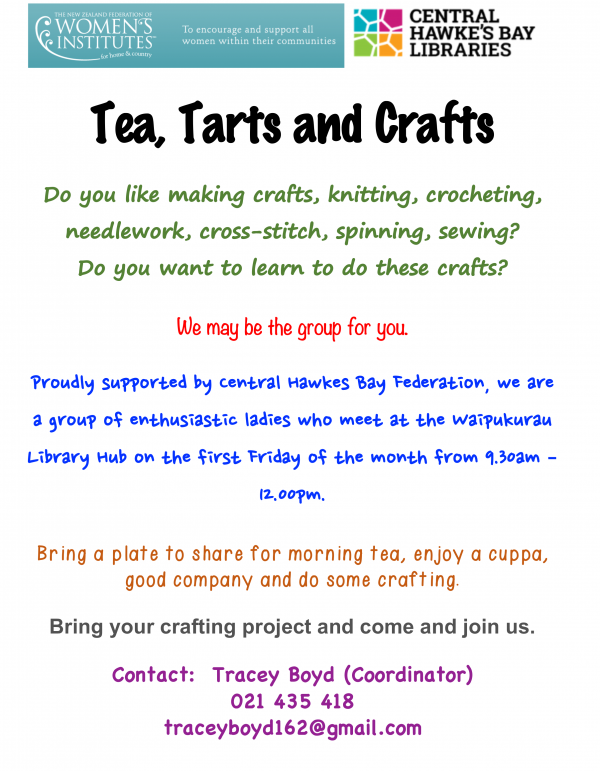 Tea, Tarts and Crafts Poster